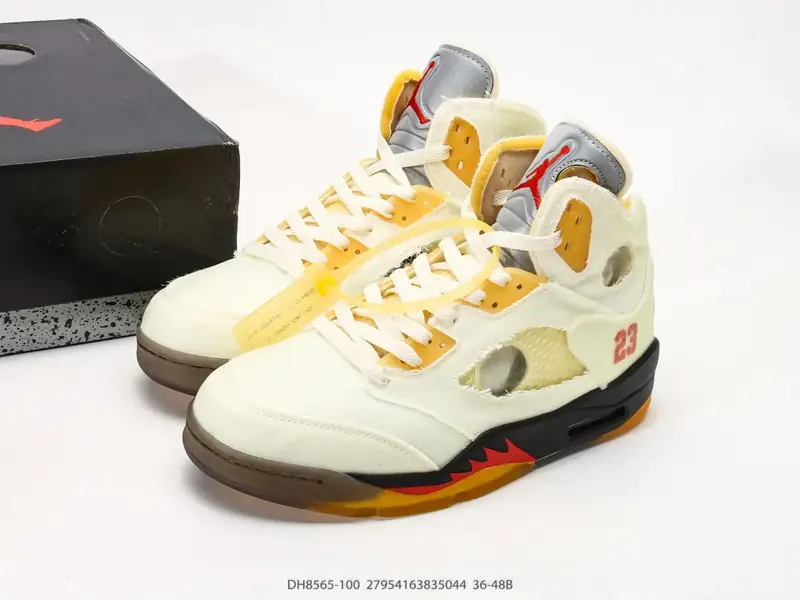 Air Jordan Баскетбольные кроссовки Противоскользящий Высокий верх Поглощение ударов DH8565-100 #27954163835044